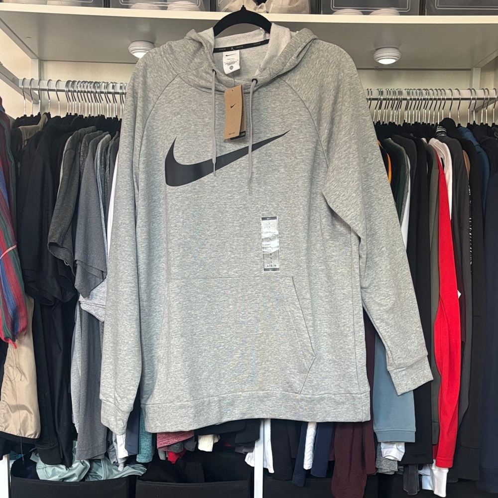 Nike Men's Light Gray Hoodie